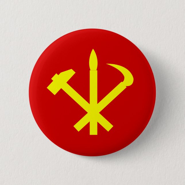 Badge Rond 5 Cm La partie de travailleurs coréenne - communiste de (Devant)