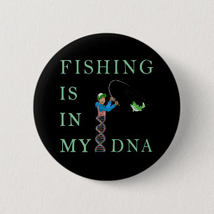 Badge Rond 5 Cm La pêche est dans mon ADN