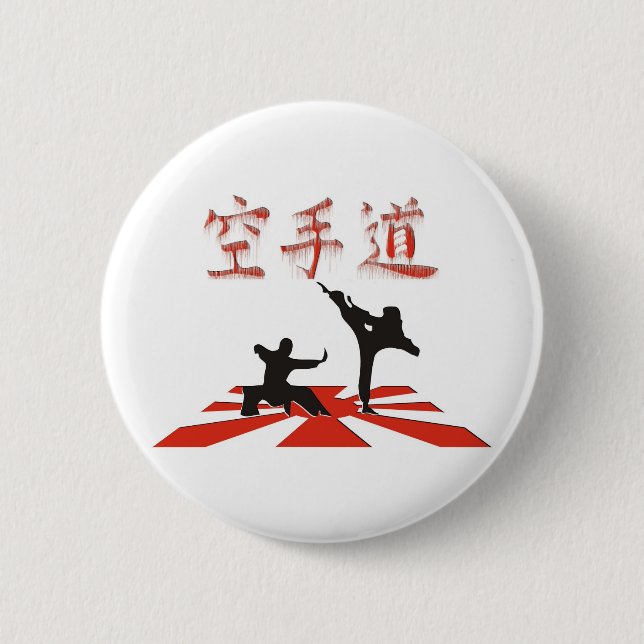 Badge Rond 5 Cm La perspective de karaté (Devant)