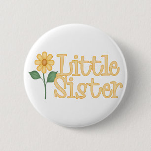 Badge Rond 5 Cm La Petite Soeur du Daisy Jaune
