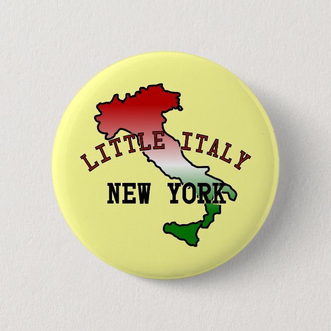 Badge Rond 5 Cm La peu d'Italie New York (Devant)