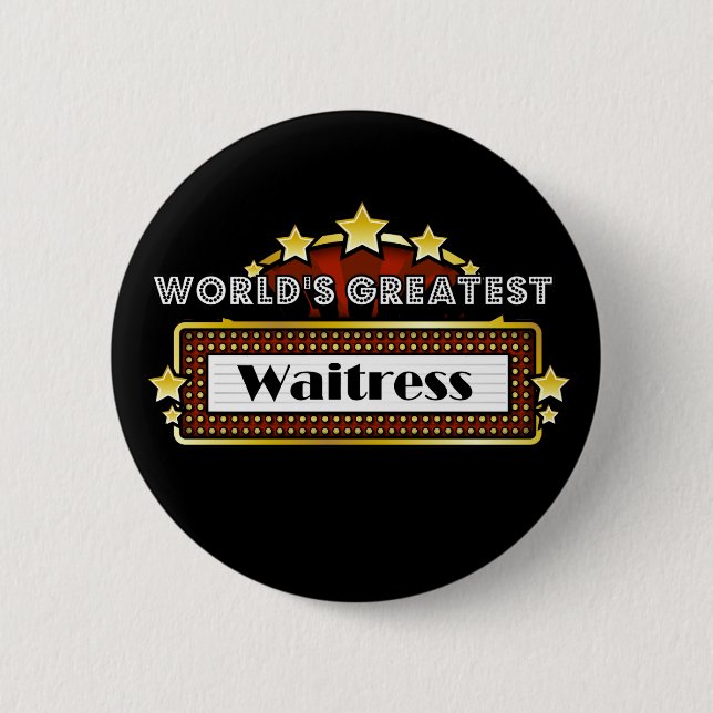 Badge Rond 5 Cm La plus grande serveuse du monde (Devant)