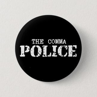 Badge Rond 5 Cm La police de virgule se boutonne