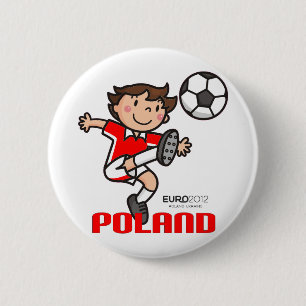 Badge Rond 5 Cm La Pologne - euro 2012
