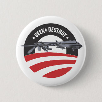 Badge Rond 5 Cm la recherche de bourdon d'obama et détruisent le