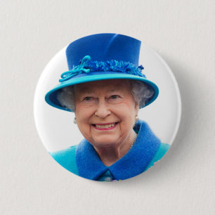 Badge Rond 5 Cm La Reine Elizabeth de l'Angleterre