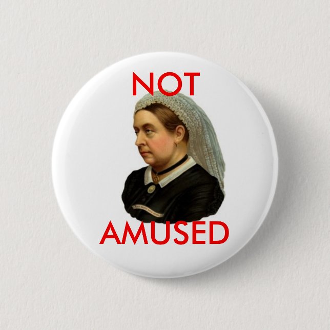 Badge Rond 5 Cm La Reine Victoria (Devant)