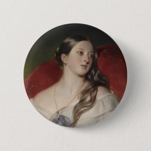 Badge Rond 5 Cm La Reine Victoria