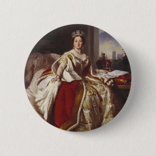 Badge Rond 5 Cm La Reine Victoria : Couronnement