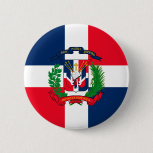 Badge Rond 5 Cm La République Dominicaine