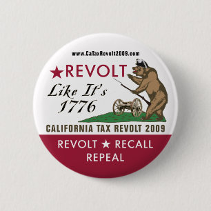 Badge Rond 5 Cm La révolte comme elle est le bouton 1776