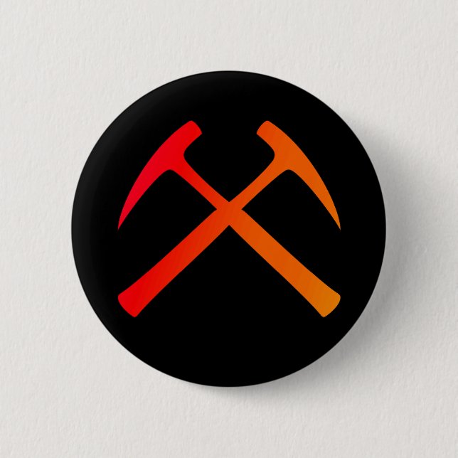 Badge Rond 5 Cm La roche croisée martèle le bouton (Devant)