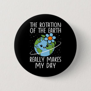 Badge Rond 5 Cm La Rotation jour des terres De La Terre Fait Vraim