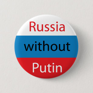Badge Rond 5 Cm La Russie sans Poutine