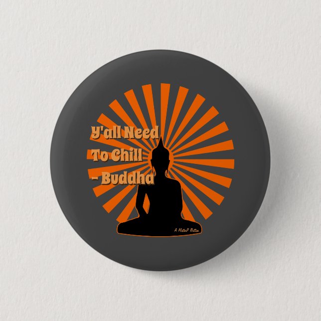 Badge Rond 5 Cm La Sagesse du Bouddha - Un bouton MisterP (Devant)