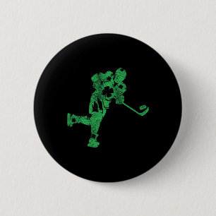 Badge Rond 5 Cm La Saint-Patrick Hockey Garçons Irlandais Saint-Pa