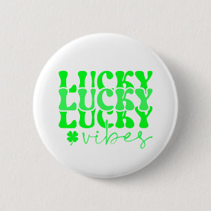 Badge Rond 5 Cm La Saint-Patrick vert chanceux stylé