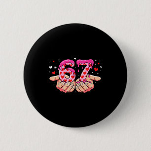 Badge Rond 5 Cm La Saint-Valentin 67 cœurs six sept mème amour mig
