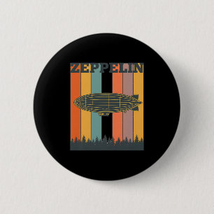 Badge Rond 5 Cm La Saint-Valentin Zeppelin Rétro Dirigeable Vintag
