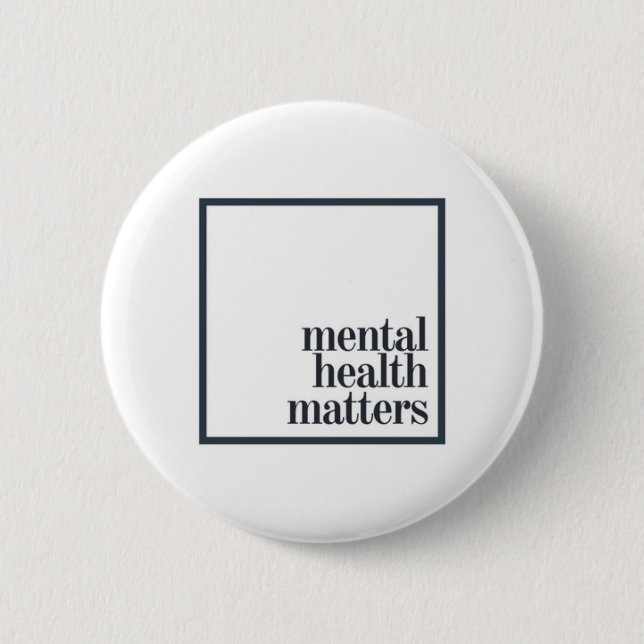 Badge Rond 5 Cm "La santé mentale importe" bouton (Devant)