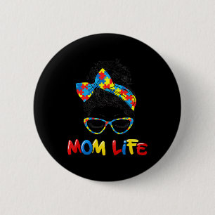 Badge Rond 5 Cm La Sensibilisation sur l'autisme autistique Maman-