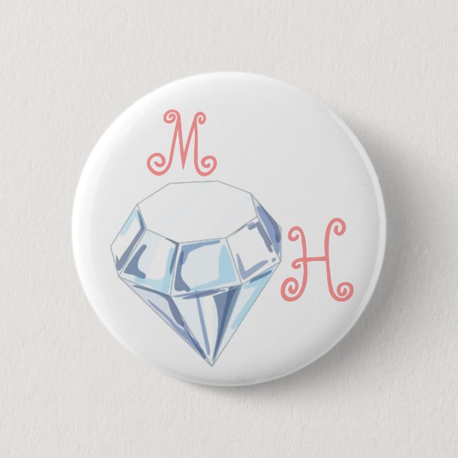 Badge Rond 5 Cm La servante d'honneur rose (Devant)