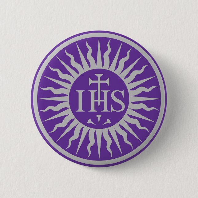 Badge Rond 5 Cm La Société de Jésus - Jésuite (Devant)