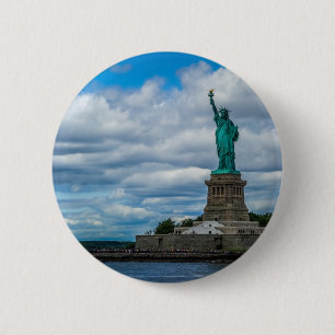 Badge Rond 5 Cm La statue de la liberté