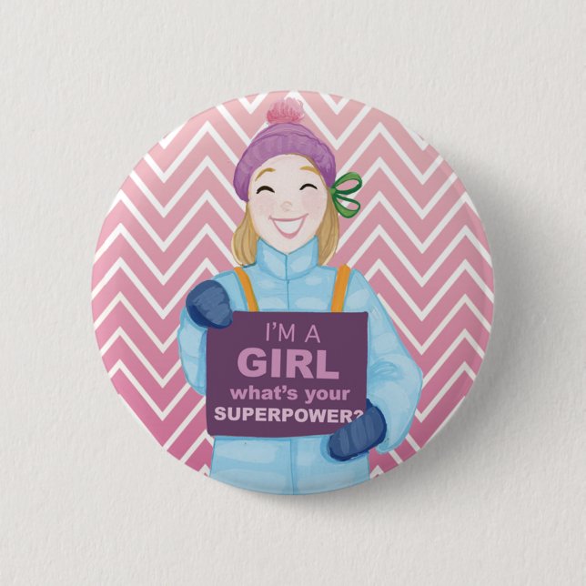 Badge Rond 5 Cm La superpuissance (Devant)