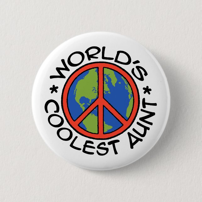 Badge Rond 5 Cm La tante la plus froide du monde (Devant)