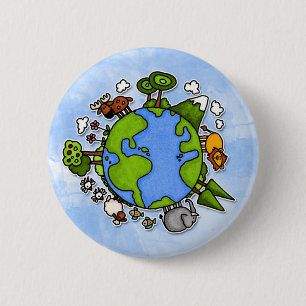 Badge Rond 5 Cm la terre