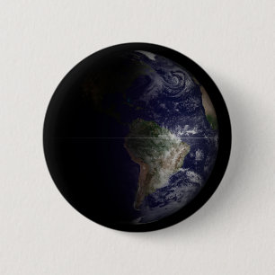 Badge Rond 5 Cm La Terre À Son Équinoxe.