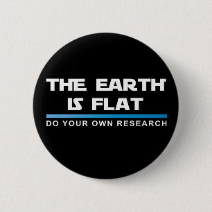 Badge Rond 5 Cm La TERRE EST bouton PLAT