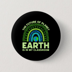 Badge Rond 5 Cm La Terre Est Dans Mon Jour des terres Clroom Pluie
