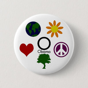 Badge Rond 5 Cm La terre, fleur, paix, arbre, amour, bouton