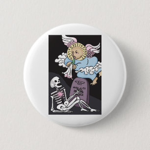 Badge Rond 5 Cm La trompette d'ange