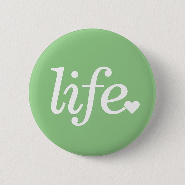 Badge Rond 5 Cm La vie dans vert clair (Devant)