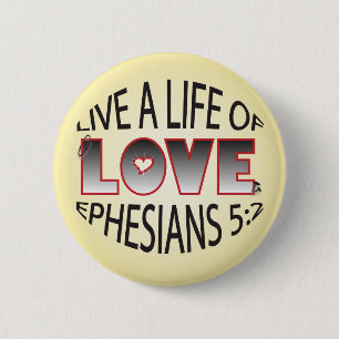 Badge Rond 5 Cm La vie du bouton d'amour