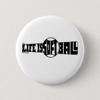 BADGE ROND 5 CM LA VIE EST LE BASE-BALL