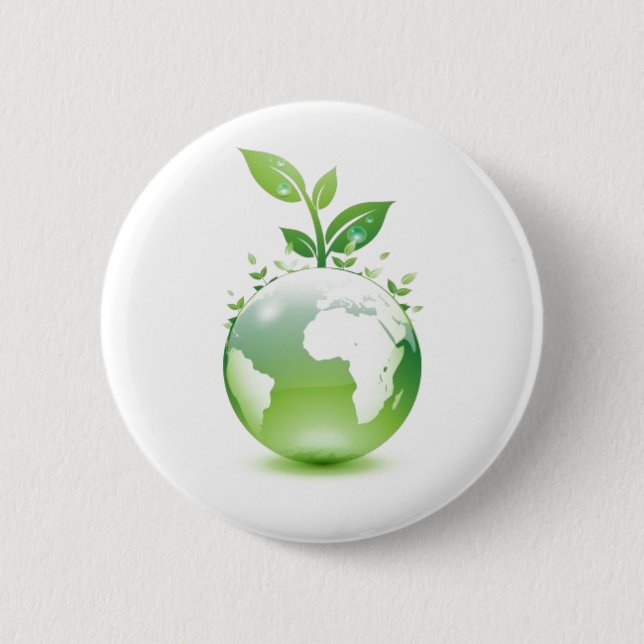 Badge Rond 5 Cm La vie verte (Devant)