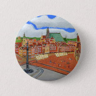 Badge Rond 5 Cm La Vieille Ville De Varsovie