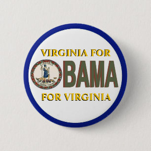Badge Rond 5 Cm La VIRGINIE POUR le bouton d'OBAMA
