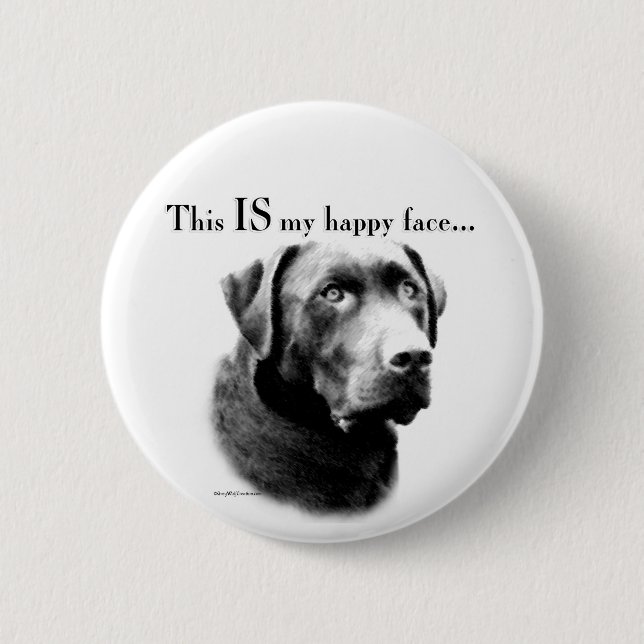 Badge Rond 5 Cm Lab Happy Face (Devant)