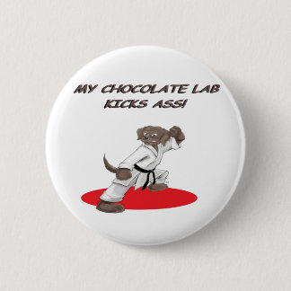 Badge Rond 5 Cm Laboratoire de karaté de chocolat