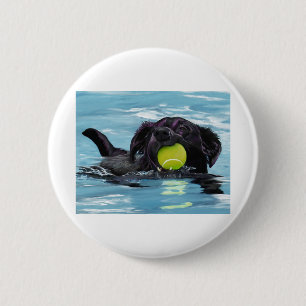 Badge Rond 5 Cm Laboratoire noir de natation
