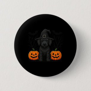 Badge Rond 5 Cm Labradoodle noir ensorcelé Chats de Halloween sorc