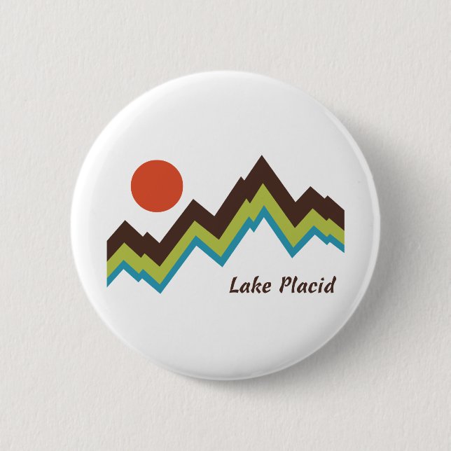 Badge Rond 5 Cm Lac Placid (Devant)