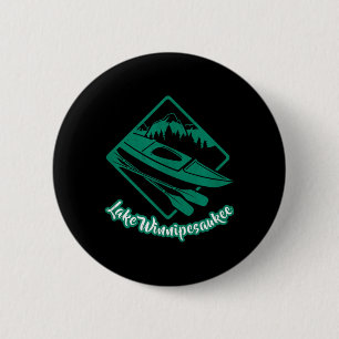 Badge Rond 5 Cm Lac Winnipesaukee Kayak Pagaie Canoë Paddling
