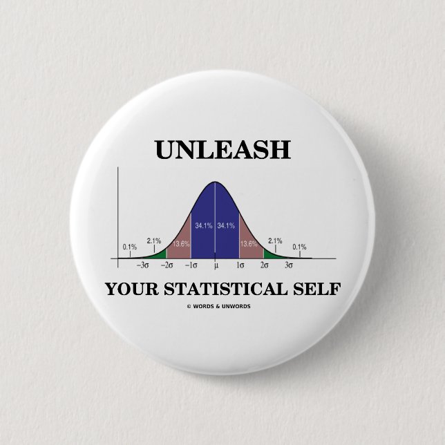 Badge Rond 5 Cm Lâchez votre individu statistique (l'humour de (Devant)