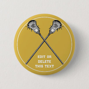 Badge Rond 5 Cm Lacrosse Nouveautés Cadeaux